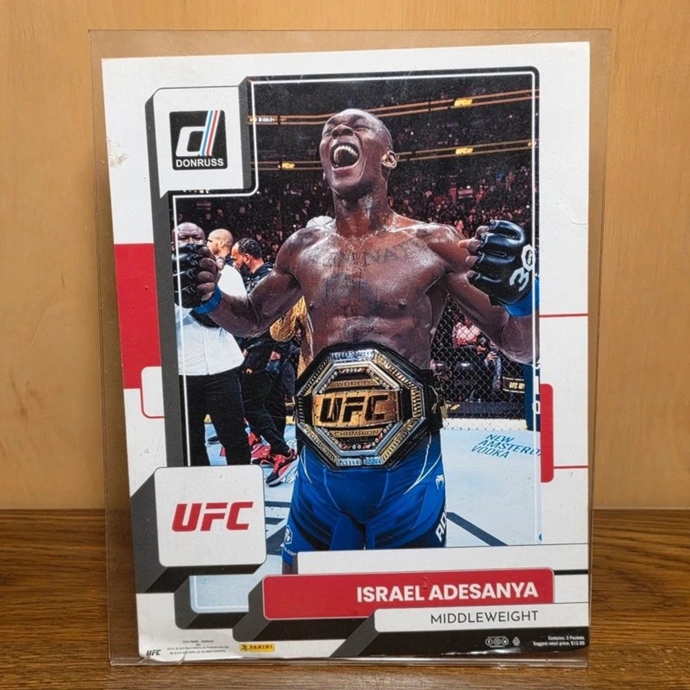 2023 Panini Donruss UFC Israel Adesanya Oversized Card Acrylic Stand (W)(V)*